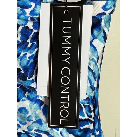 La Blanca Women's Size 6 Blue Aquatic Nature Lace Up One Piece Bodysuit NWT - Picture 6 of 9